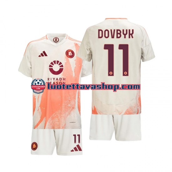 Lapset AS Roma Artem Dovbyk 11 2024-2025 Lyhythihainen Fanipaita ,Vieras
