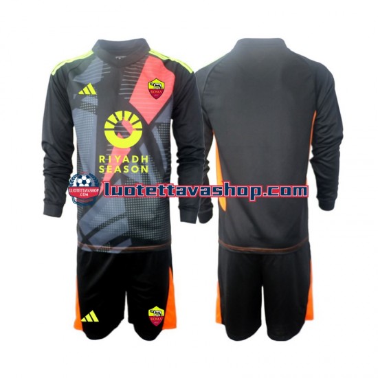 Lapset AS Roma Maalivahdin 2024-2025 Pitkähihainen Fanipaita ,Koti