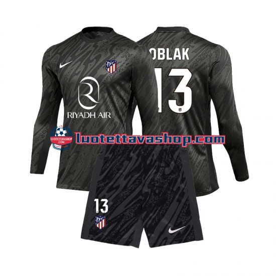 Lapset Atlético Madrid Maalivahdin Jan Oblak 13 2024-2025 Pitkähihainen Fanipaita ,Koti