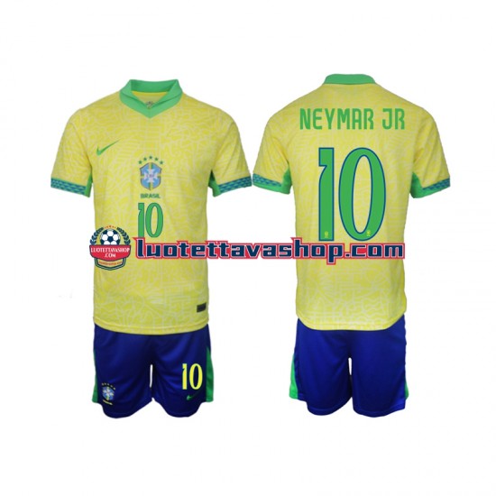 Lapset Brasilia Neymar JR 10 2024 Lyhythihainen Fanipaita ,Koti