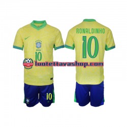 Lapset Brasilia Ronaldinho 10 2024 Lyhythihainen Fanipaita ,Koti