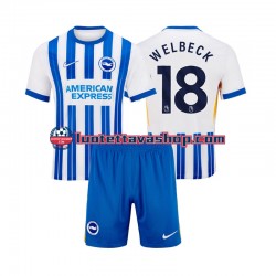 Lapset Brighton Hove Albion WELBECK 18 2024-2025 Lyhythihainen Fanipaita ,Koti