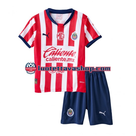 Lapset Deportivo Guadalajara 2024-2025 Lyhythihainen Fanipaita ,Koti