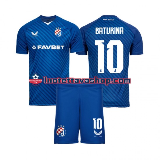 Lapset Dinamo Zagreb Martin Baturina 10 2024-2025 Lyhythihainen Fanipaita ,Koti