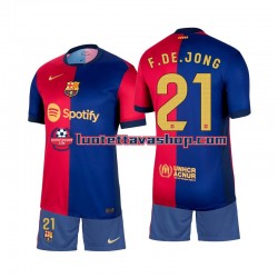 Lapset FC Barcelona Frenkie de Jong 21 2024-2025 Lyhythihainen Fanipaita ,Koti