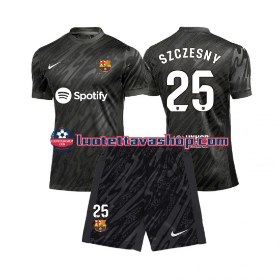 Lapset FC Barcelona Maalivahdin Wojciech Szczesny 25 2024-2025 Lyhythihainen Fanipaita ,Vieras