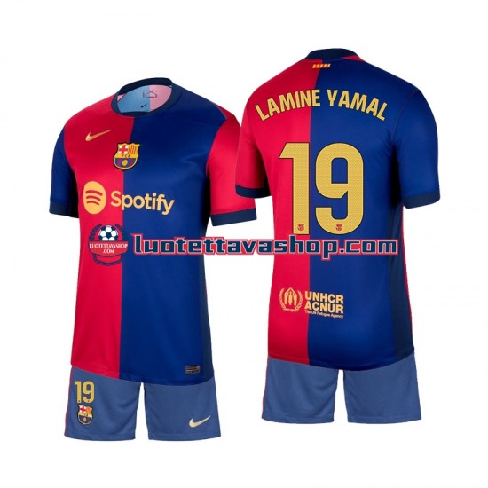 Lapset FC Barcelona Lamine Yamal 19 2024-2025 Lyhythihainen Fanipaita ,Koti