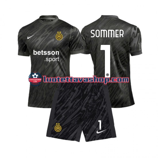 Lapset Inter Milan Maalivahdin Yann Sommer 1 2024-2025 Lyhythihainen Fanipaita ,Kolmas