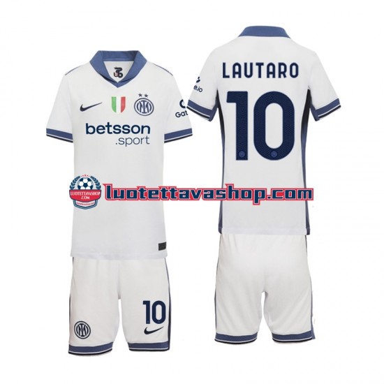 Lapset Inter Milan Lautaro 10 2024-2025 Lyhythihainen Fanipaita ,Vieras