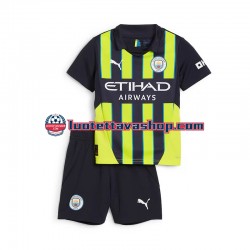 Lapset Manchester City 2024-2025 Lyhythihainen Fanipaita ,Vieras