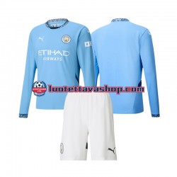 Lapset Manchester City 2024-2025 Pitkähihainen Fanipaita ,Koti