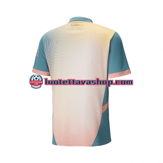 Miehet Manchester City 2024-2025 Lyhythihainen Fanipaita ,Neljäs