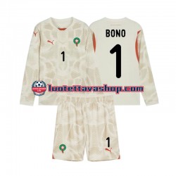 Lapset Marokko Maalivahdin Yassine Bounou 1 2024 Pitkähihainen Fanipaita ,Vieras