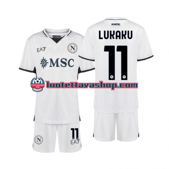 Lapset Napoli Lukaku 11 2024-2025 Lyhythihainen Fanipaita ,Vieras