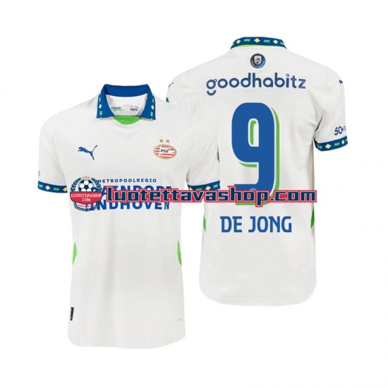 Miehet PSV Eindhoven DE JONG 9 2024-2025 Lyhythihainen Fanipaita ,Kolmas