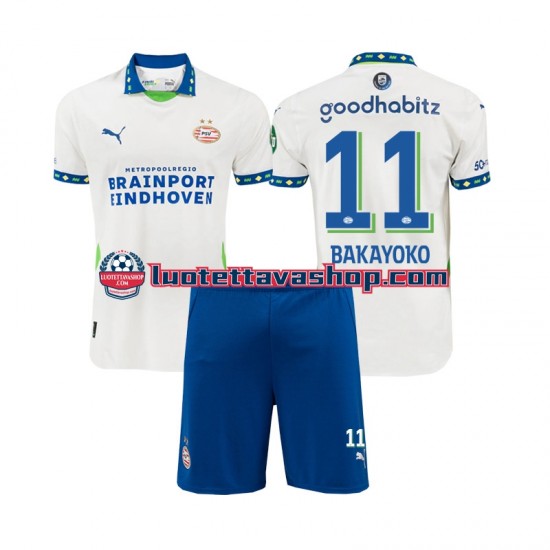 Lapset PSV Eindhoven Johan Bakayoko 11 2024-2025 Lyhythihainen Fanipaita ,Kolmas