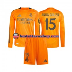 Lapset Real Madrid Arda Guler 15 2024-2025 Pitkähihainen Fanipaita ,Vieras