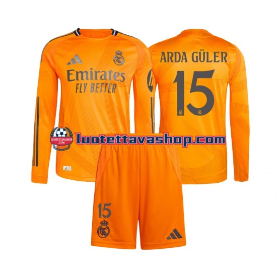 Lapset Real Madrid Arda Guler 15 2024-2025 Pitkähihainen Fanipaita ,Vieras