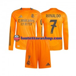 Lapset Real Madrid Cristiano Ronaldo 7 2024-2025 Pitkähihainen Fanipaita ,Vieras