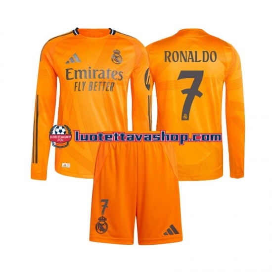 Lapset Real Madrid Cristiano Ronaldo 7 2024-2025 Pitkähihainen Fanipaita ,Vieras