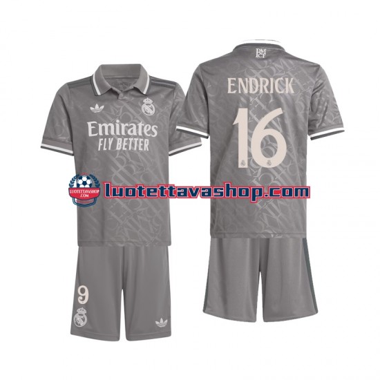 Lapset Real Madrid Endrick 16 2024-2025 Lyhythihainen Fanipaita ,Kolmas
