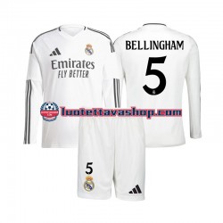 Lapset Real Madrid Jude Bellingham 5 2024-2025 Pitkähihainen Fanipaita ,Koti