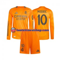 Lapset Real Madrid Luka Modric 10 2024-2025 Pitkähihainen Fanipaita ,Vieras