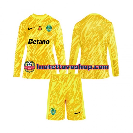 Lapset Sporting CP Maalivahdin 2024-2025 Pitkähihainen Fanipaita ,Kolmas